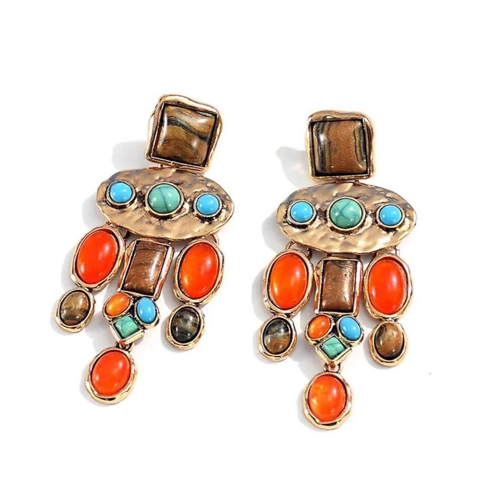 Stone drop dangle  earrings M173